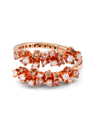 Damiani Mimosa Flexi сақинасы, қызғылт алтын