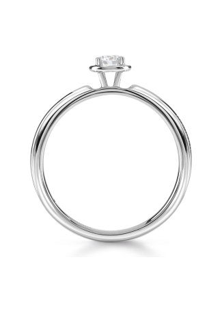 Damiani Minou сақинасы Ақ алтын