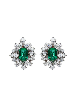 Алқа, Сырға Damiani Mimosa Ақ алтын