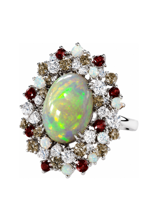 Кольцо Damiani Ode Allitalia Белое золото