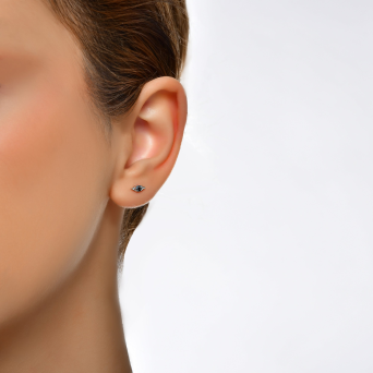 Earrings Bee Goddess Eye Light Rose Gold