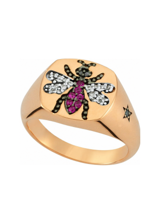 Кольцо Bee Goddess Bee Розовое золото