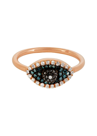 Сақина Bee Goddess Eye Light Қызғылт алтын