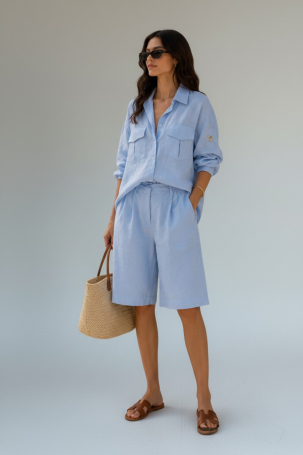 Shorts Zardozi Linen Flax