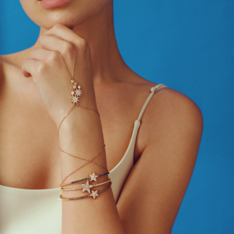 Серьги Bee Goddess Eye Light Розовое золото