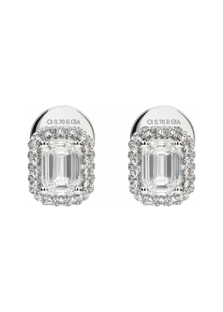 Earrings Damiani Minou full pavè White Gold, Yellow Gold