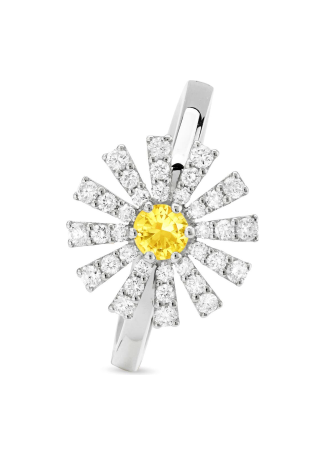 Сақина Damiani Margherita Ақ алтын