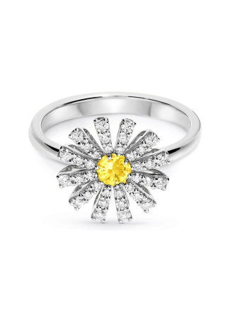 Сақина Damiani Margherita Ақ алтын