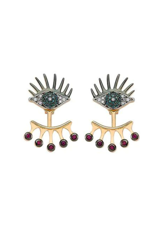 Сырға Bee Goddess Eye Light Қызғылт алтын
