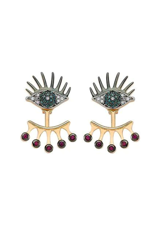 Сырға Bee Goddess Eye Light Қызғылт алтын