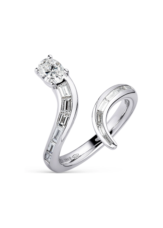 Кольцо Damiani Fantasy Cut Белое золото