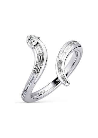 Алқа, Сақина Damiani Fantasy Cut Ақ алтын, Сары алтын