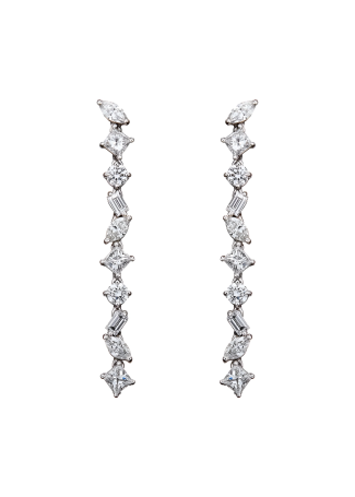 Сырға Damiani Fantasy Cut Ақ алтын