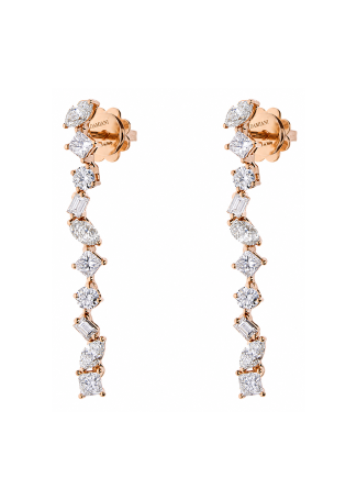 Серьги Damiani Fantasy Cut Розовое золото