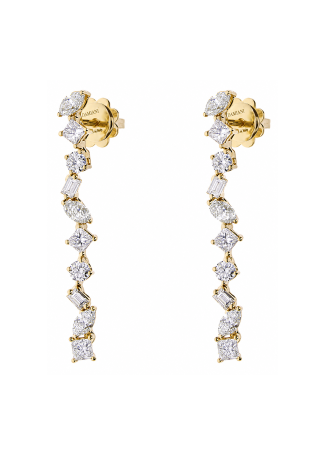 Серьги Damiani Fantasy Cut Желтое золото