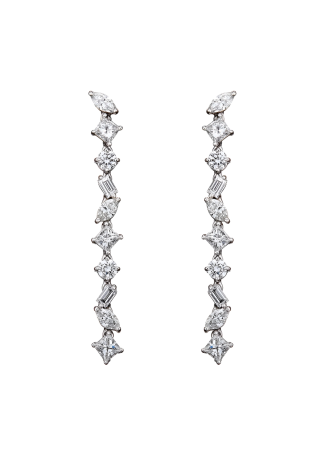 Сырға Damiani Fantasy Cut Ақ алтын