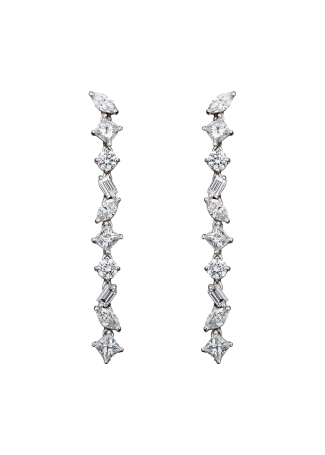 Серьги Damiani Fantasy Cut Белое золото