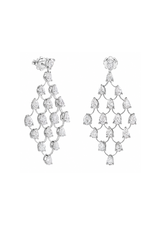 Серьги Damiani Fantasy Cut Белое золото