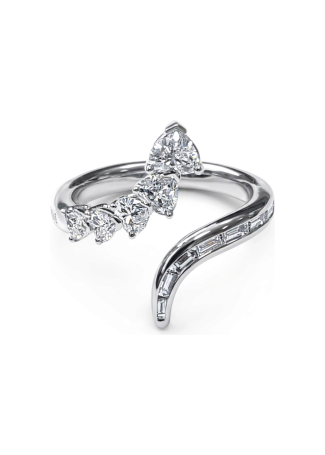 Кольцо Damiani Fantasy Cut Белое золото
