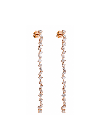 Сырға Damiani Fantasy Cut Қызғылт алтын