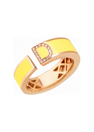 Сақина RF Enamel Қызғылт алтын