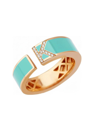 Сақина RF Enamel Қызғылт алтын