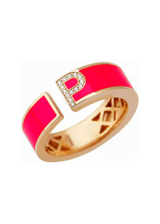 Сақина RF Enamel Қызғылт алтын