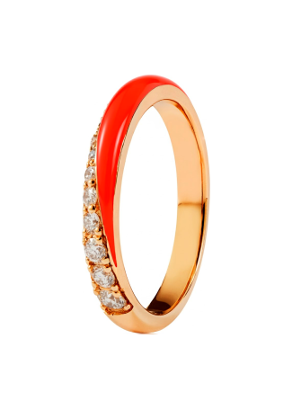 Сақина RF Enamel Қызғылт алтын