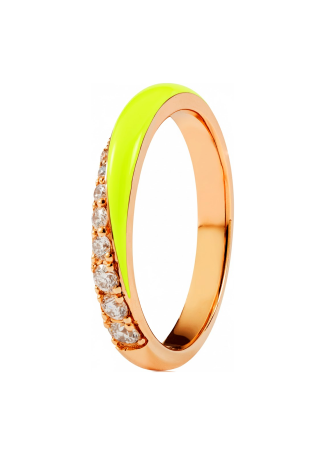 Сақина RF Enamel Қызғылт алтын