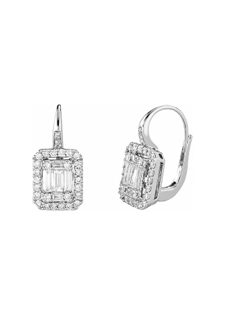 Earrings Crivelli Design White Gold, Yellow Gold