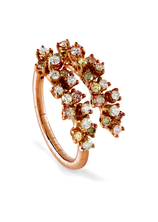 Кольцо Damiani Mimosa Flexi Розовое золото