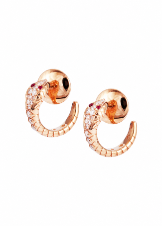 Crivelli Snake Earrings Rose Gold