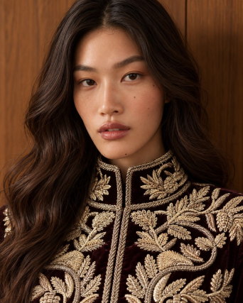 Jacket Zardozi Takshila Couture Velvet