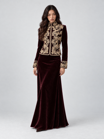 Jacket Zardozi Takshila Couture Velvet