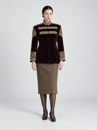 Jacket Zardozi Takshila Couture Velvet