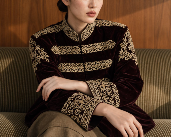 Jacket Zardozi Takshila Couture Velvet