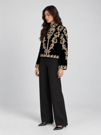 Jacket Zardozi Takshila Couture Velvet