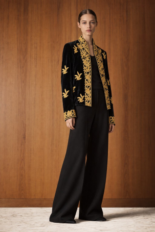 Jacket Zardozi Takshila Couture Velvet