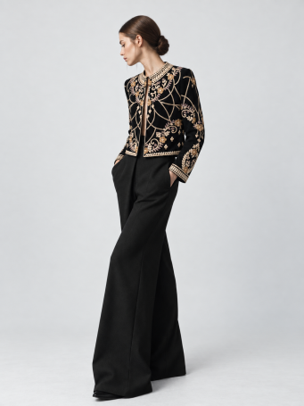 Jacket Zardozi Takshila Couture Velvet