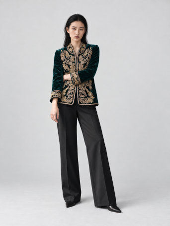 Jacket Zardozi Takshila Couture Velvet
