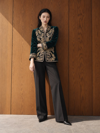 Jacket Zardozi Takshila Couture Velvet