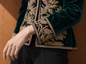 Jacket Zardozi Takshila Couture Velvet