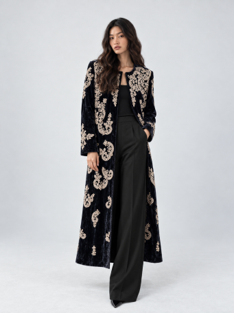 Bathrobe Zardozi Takshila Couture Velvet