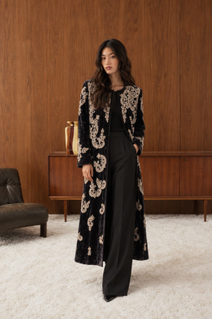 Bathrobe Zardozi Takshila Couture Velvet