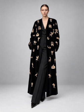 Bathrobe Zardozi Takshila Couture Velvet