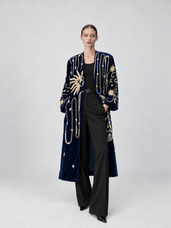 Bathrobe Zardozi Takshila Couture Velvet