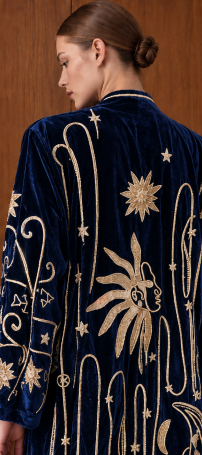 Bathrobe Zardozi Takshila Couture Velvet