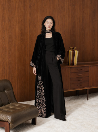 Bathrobe Zardozi Takshila Couture Velvet
