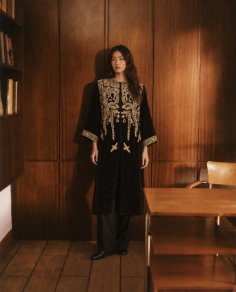 Халат Zardozi Takshila Couture Бархат