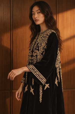 Халат Zardozi Takshila Couture Бархат